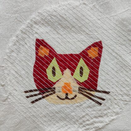 Red Cat Face Kitchen Towel - Image 2